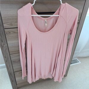 free people baby doll tunic light pink